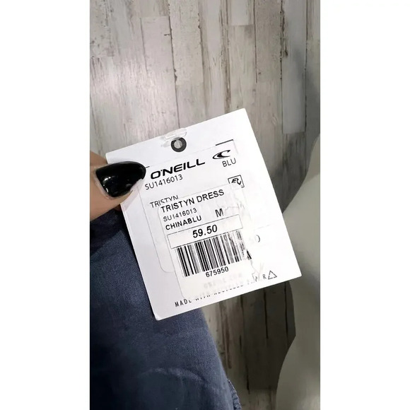 NWT O'Neill Women's‎ Halter Mini Dress Blue Size Medium Summer Casual Sleeveless - Picture 13 of 13